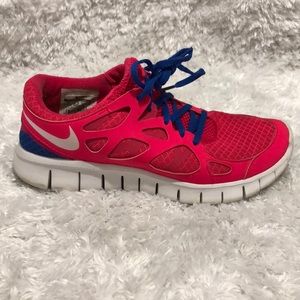 Nike Free Run 2 Pink Woman Running Shoes Mesh Top